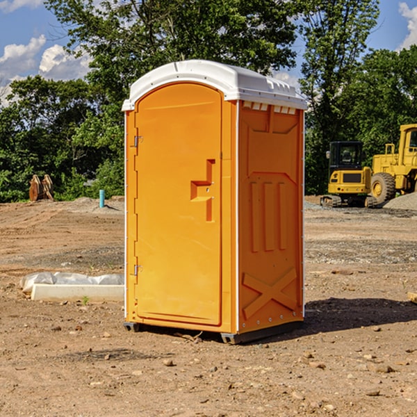 how often are the porta potties cleaned and serviced during a rental period in Zenia